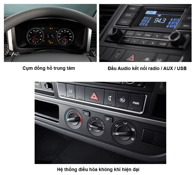 Hệ thống bảng điều khiển Hyundai Mighty Ex Series (Ex6 - Ex8 - Ex8 GT) - Kinh Bắc Auto