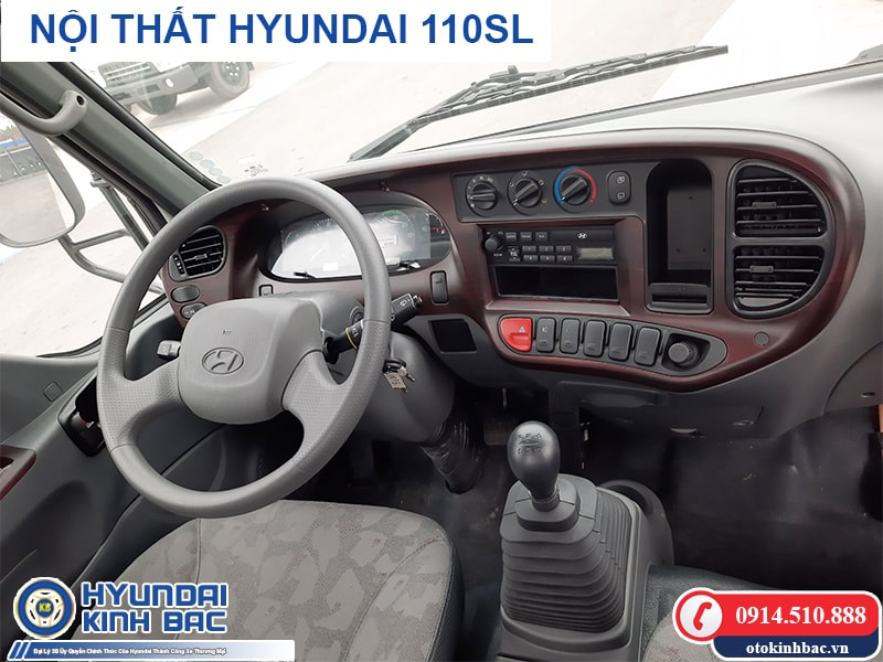 Nội thất xe tải Hyundai 110SL trọng tải 7 tấn - Hyundai Kinh Bắc