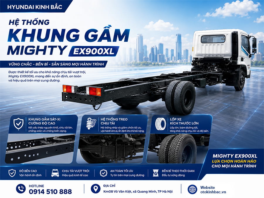 Khung gầm xe tải Mighty EX900XL