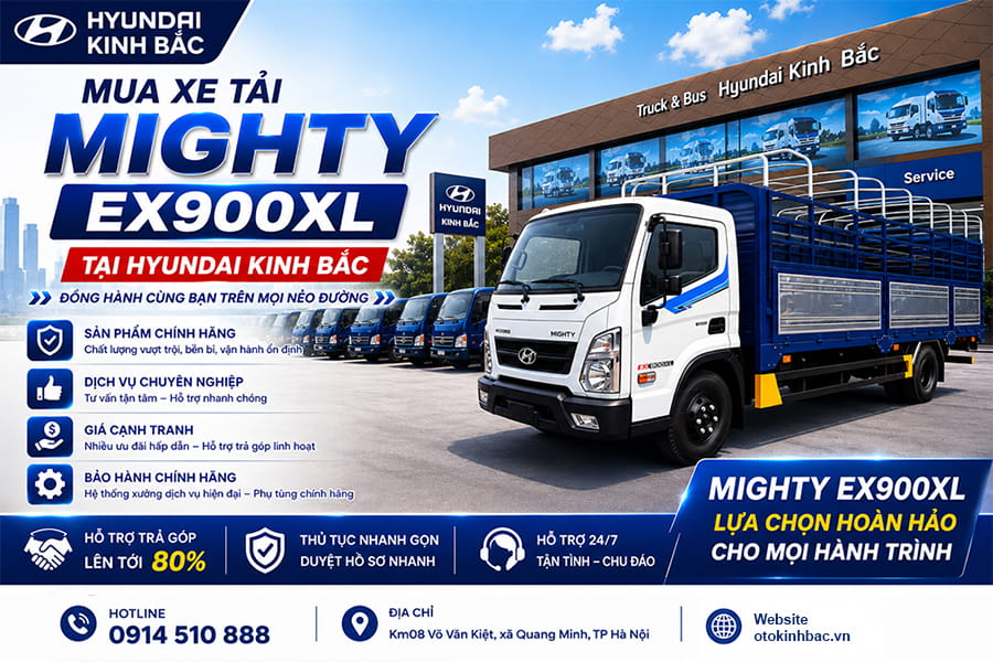 Mua xe tải Mighty EX900XL tại Hyundai Kinh Bắc